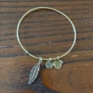 Alex and Ani Feather Charm Bangle